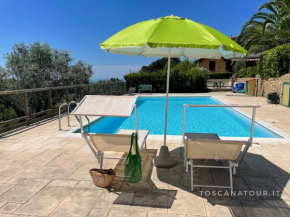 TOSCANA TOUR - Casa Sophia, piscina con vista mare - ingresso, giardino, barbecue e parcheggio privati Guardistallo